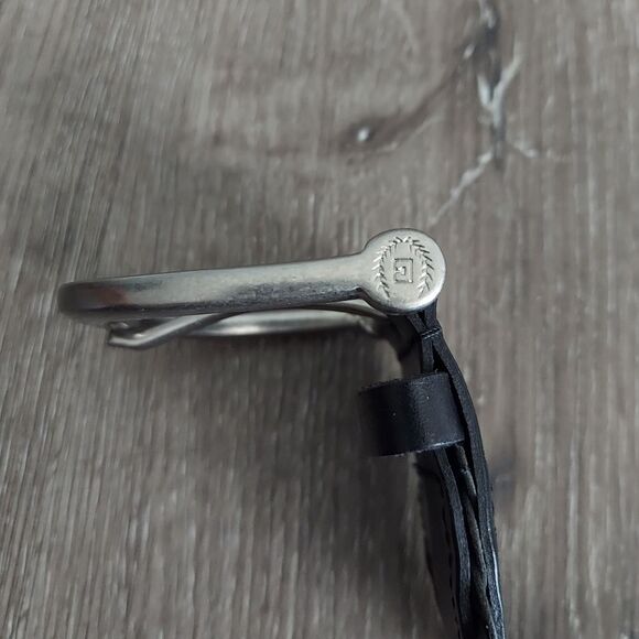 Chaps Black Woven Braided Wide Belt Medium - Picture 4 of 7